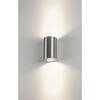 BIG WHITE ROX, venkovní nástěnné svítidlo, QPAR111, IP44, kulaté, kartáčovaný Al, up/down, max. 100 W 1000334