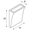 BIG WHITE DELWA WIDE, venkovní nástěnné svítidlo, LED, 3000K, IP44, bílé, 7 W 1000340