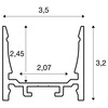 BIG WHITE GRAZIA 20, profil na stěnu, LED, standard, hladký, 3m, bílý 1000524