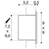 BIG WHITE FRAME LED 230V CURVE LED vnitřní nástěnné vestavné svítidlo, 2700K 1000575