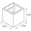 BIG WHITE SOLID CUBE, nástěnné světlo, QT14, šedé, max. 25W 1000910