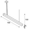 BIG WHITE Q-LINE PD LED vnitřní závěsné svítidlo, 1m, BAP, bílá, 3000K 1000926