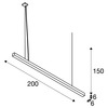 BIG WHITE Q-LINE PD LED vnitřní závěsné svítidlo, 2m, BAP, černá, 4000K 1000930