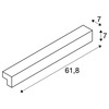 BIG WHITE L-LINE 60 LED nástěnné a stropní svítidlo, IP44, 3000K, 1500lm, bílé 1001299