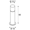 BIG WHITE ROX ACRYL 60 Pole venkovní stojací svítidlo IP44, ušlechtilá ocel 304, E27 max. 20W 1001489