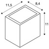 BIG WHITE SITRA CUBE WL LED venkovní nástěnné a stropní nástavbové svítidlo, bílá, IP44, 3000K, 10W 1002033