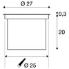 BIG WHITE DASAR 270 Outdoor, podlahové vestavné LED svítidlo, 3000K, kruhové, IP67, symetrické vyzařování 1002897
