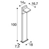 BIG WHITE ABRIDOR POLE 100 Outdoor, stojací LED svítidlo, IP55, antracitové, 3000/4000K 1002992