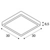 BIG WHITE AINOS SQUARE Outdoor, nástěnné a stropní LED svítidlo, bílé, spínač CCT 3000/4000K 1003449