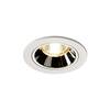 BIG WHITE NUMINOS DL S vnitřní LED zápustné stropní svítidlo bílá/chrom 2700 K 40° včetně listových pružin 1003786