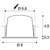 BIG WHITE NUMINOS DL S vnitřní LED zápustné stropní svítidlo bílá/chrom 2700 K 40° včetně listových pružin 1003786