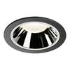 BIG WHITE NUMINOS DL XL vnitřní LED zápustné stropní svítidlo černá/chrom 4000 K 20° 1004035