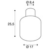 BIG WHITE OVALISK CL venkovní LED stropní přisazené svítidlo antracit CCT switch 3000/4000 K 1004677