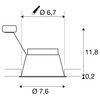 BIG WHITE HORN GU10 stropní zápustné svítidlo bílé 25 W testováno blower door 1005436