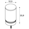 BIG WHITE (SLV) M-POL M Polehead hlava svítidla antracit, 11 W, 590/660 lm, 2700/3000 K, CRI90 1006384