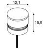 BIG WHITE (SLV) M-POL S Polehead Shader hlava svítidla, antracit, 11 W, 285/310 lm, 2700/3000 K, CRI90 1006387