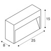 BIG WHITE (SLV) CONCRETO M WL nástěnné přisazené svítidlo, šedé, 8,5 W, 350 lm, 3000 K 1006404