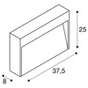 BIG WHITE (SLV) CONCRETO L WL nástěnné přisazené svítidlo, šedé, 12 W, 570 lm, 3000 K CRI80 1006405