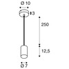 BIG WHITE (SLV) ASTO TUBE závěsné svítidlo, GU10, délka závěsu 250 cm, max. 10 W, černá 1006431
