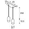 BIG WHITE (SLV) ASTO TUBE závěsné svítidlo, GU10, délka závěsu 250 cm, max. 2x 10 W, bílá 1006434