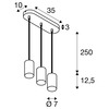 BIG WHITE (SLV) ASTO TUBE závěsné svítidlo, GU10, délka závěsu 250 cm, max. 3x 10 W, bílá 1006436