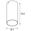 BIG WHITE (SLV) ASTO TUBE stropní přisazené svítidlo, válcové, max. 1x 10 W, černé 1006439