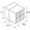BIG WHITE (SLV) S-CUBE nástěnné a stropní přisazené svítidlo, 2700/3000 K, 15 W, PHASE, 80°, antracit 1007458