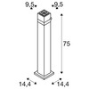 BIG WHITE (SLV) S-CUBE 75 stojací lampa, 15 W, 2700/3000 K, PHASE, antracit 1007459