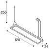 BIG WHITE (SLV) WORKLIGHT PRO 120 závěsné svítidlo, 120 cm, 4000 K, DALI, Touch, šedá 1007470