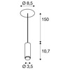 BIG WHITE (SLV) LALU závěsné svítidlo, Led Base, zápustné, mix & match, 150 cm, 9,5 W, 3000 K, PHASE, bronzová 1007550