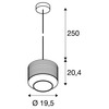 BIG WHITE (SLV) PANTILO ROPE 20 závěsné svítidlo, 250 cm, E27, 15 W, zlatá 1007589