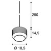 BIG WHITE (SLV) PANTILO ROPE 19 závěsné svítidlo, 250 cm, E27, 15 W, stříbrná 1007596