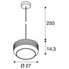 BIG WHITE (SLV) PANTILO ROPE 27 závěsné svítidlo, 250 cm, E27, 15 W, zlatá 1007599