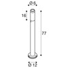 BIG WHITE (SLV) S-TUBE 75 stojací lampa, GU10, 10 W, černá 1007652