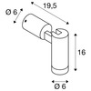 BIG WHITE (SLV) S-TUBE nástěnné přisazené svítidlo, kulaté, GU10, 1x max. 10 W, černá 1007653