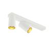 BIG WHITE (SLV) KAMI stropní přisazené svítidlo, double, long, 2x max. 10 W, GU10, bílá/zlatá 1007728