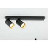 BIG WHITE (SLV) KAMI stropní přisazené svítidlo, double, long, 2x max. 10 W, GU10, černá/zlatá 1007729