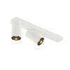 BIG WHITE (SLV) KAMI stropní přisazené svítidlo, double, long, 2x max. 10 W, GU10, bílá/černá 1007730