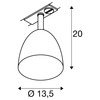 BIG WHITE (SLV) PARA CONE 14 svítidlo 1fázový systém, GU10, černá/zlatá 1008052