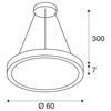 BIG WHITE (SLV) MEDO RING 60 závěsné svítidlo, délka závěsu 300 cm, 3000/4000K, 110°, DALI, dotykové, černé 1008589