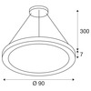 BIG WHITE (SLV) MEDO RING 90 závěsné svítidlo, délka závěsu 300 cm, 3000/4000K, 110°, DALI, černá barva. 1008595