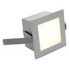 BIG WHITE FRAME BASIC, vestavné svítidlo, LED, 3000K, hranaté, stříbrošedé, vč. listových pružin  111262