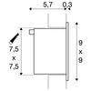 BIG WHITE FRAME BASIC, vestavné svítidlo, LED, 3000K, hranaté, stříbrošedé, vč. listových pružin  111262
