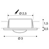 BIG WHITE DEKLED, vestavné svítidlo, LED, 3 000 K, kulaté, stříbrná metallic, 1 W 112242