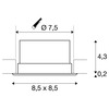 BIG WHITE VERLUX, vestavné svítidlo, LED, 3000K, bílé matné, D/Š/H 8,5/8,5/4,5 cm, 10 W 112682