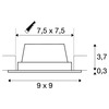 BIG WHITE FRAME BASIC, vestavné svítidlo, LED, 3000K, černé matné, sada, 9,4 W, vč. ovladače 112720