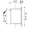 BIG WHITE FRAME BASIC, vestavné svítidlo, LED, 3000K, hranaté, bílé matné, vč. listových pružin 113262