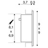 BIG WHITE FRAME CURVE, vestavné svítidlo, LED, 3000K, hranaté, bílé matné, vč. listových pružin 113292