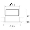 BIG WHITE PATTA-F, vestavné svítidlo, LED, 3000K, kulaté, černé, 38°, vč. ovladače 114440