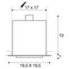 BIG WHITE KADUX 1, vestavné svítidlo, jedna žárovka, QPAR111, hranaté, černé matné, max. 75 W 115540